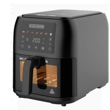 قلاية هوائية بلاك اند ديكر درج شفاف سعة 8 لتر - طاقة 1700 وات  SAF80W-B5