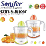 ⁦سونيفرعصارة كهربائية تعمل بضغط اليد ، 1 لتر، 25 وات، موديل ، SF-5514⁩ - الصورة ⁦2⁩