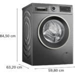 ⁦غسالة 10 كجم - تحميل أمامي - 15 برنامج - 1400 دورة في الدقيقة - السلسلة 4 - ايكو سايلنس درايف من بوش - اللون: جرافيت - WGA254ZREG⁩ - الصورة ⁦6⁩