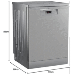 Beko Dishwasher 14 persons, 5 programs, Full Size 60 cm, half load & steam - BDFN15420S - Image 5