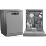 Beko Dishwasher 14 persons, 5 programs, Full Size 60 cm, half load & steam - BDFN15420S - Image 3