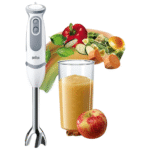 هاند بلندر فاريو 5 مالتي كويك من براون، MQ  5200، وات 1000 ، 21سرعة تحكم في السرعة مع تحكم في الرذاذ، لون أبيض