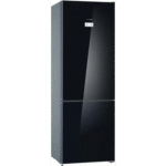 Bosch Nofrost Refrigerator with freezer at bottom, glass door - Serie | 6 Black - KGN49LB30U - Net capacity: 435 liter