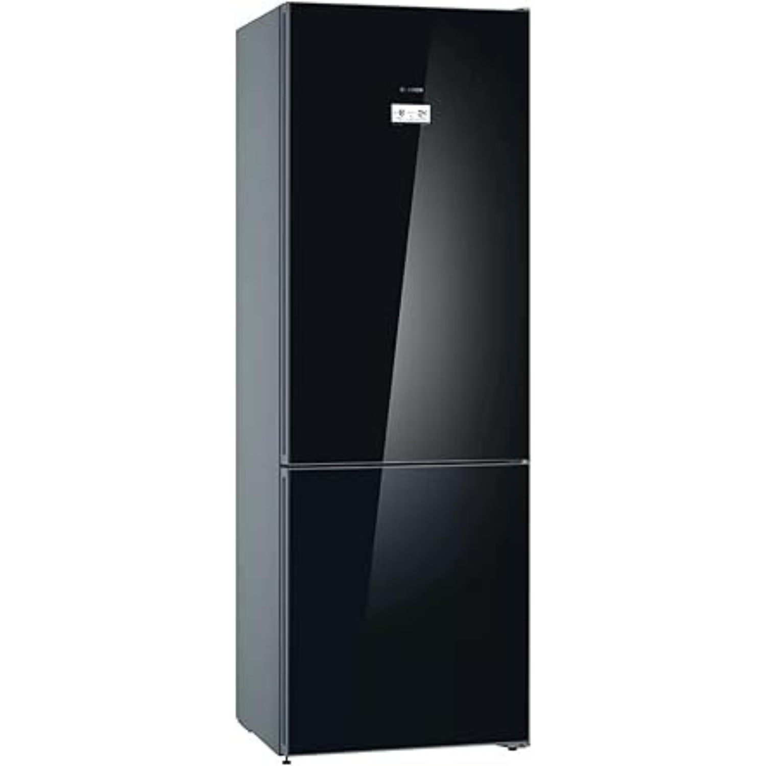 تصميم بدون عنوان - 2025-09-30T193715.332 Bosch Nofrost Refrigerator with freezer at bottom, glass door - Serie | 6 Black - KGN49LB30U - Net capacity: 435 liter - Image 1