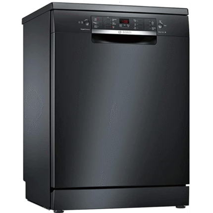 غسالة صحون قائمة بذاتها من الستانلس ستيل من بوش، اسود - SMS46NB01B