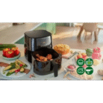 قلاية هوائية فيليبس مقاس XL سعة 1.2 كجم/6.2 لتر مع تقنية الهواء السريع، أسود - HD9270-220 فولت جهد إمداد 50 هرتز، 2000.0 وات - الصورة 4