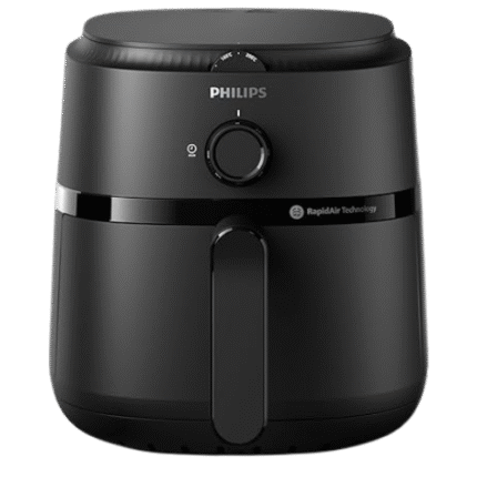 قلاية هوائية L - سعة 1500 وات، 4.1 لتر، 0.8 كجم، أسود - NA120/00 فيليبس، 1500 وات