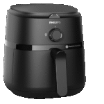 قلاية هوائية L - سعة 1500 وات، 4.1 لتر، 0.8 كجم، أسود - NA120/00 فيليبس، 1500 وات - الصورة 5