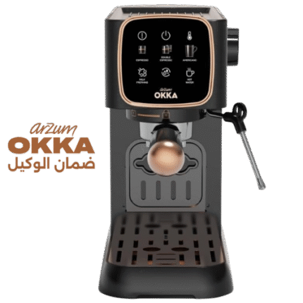 ماكينة تحضير الإسبريسو سولو شبه الأوتوماتيكية من أوكا، OK0034-04، أسود نحاسي