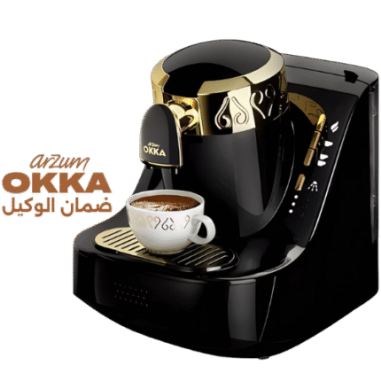 ارزوم اوكا - ماكينة تحضير القهوة التركية - اسود/ذهبي - OK008