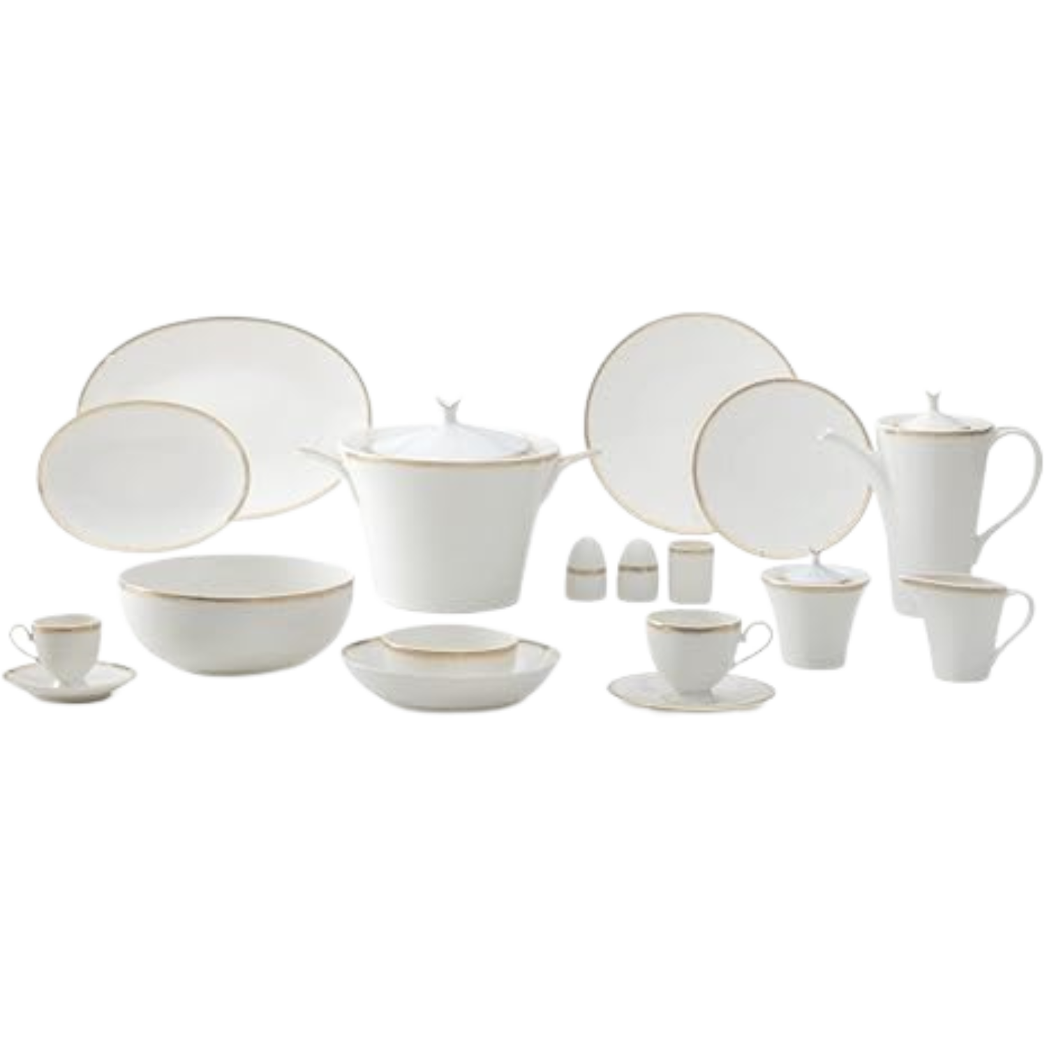 أدوات مطبخ (11) طقم صيني بورسلين من 80 قطعة بلون لافا - الصورة 1