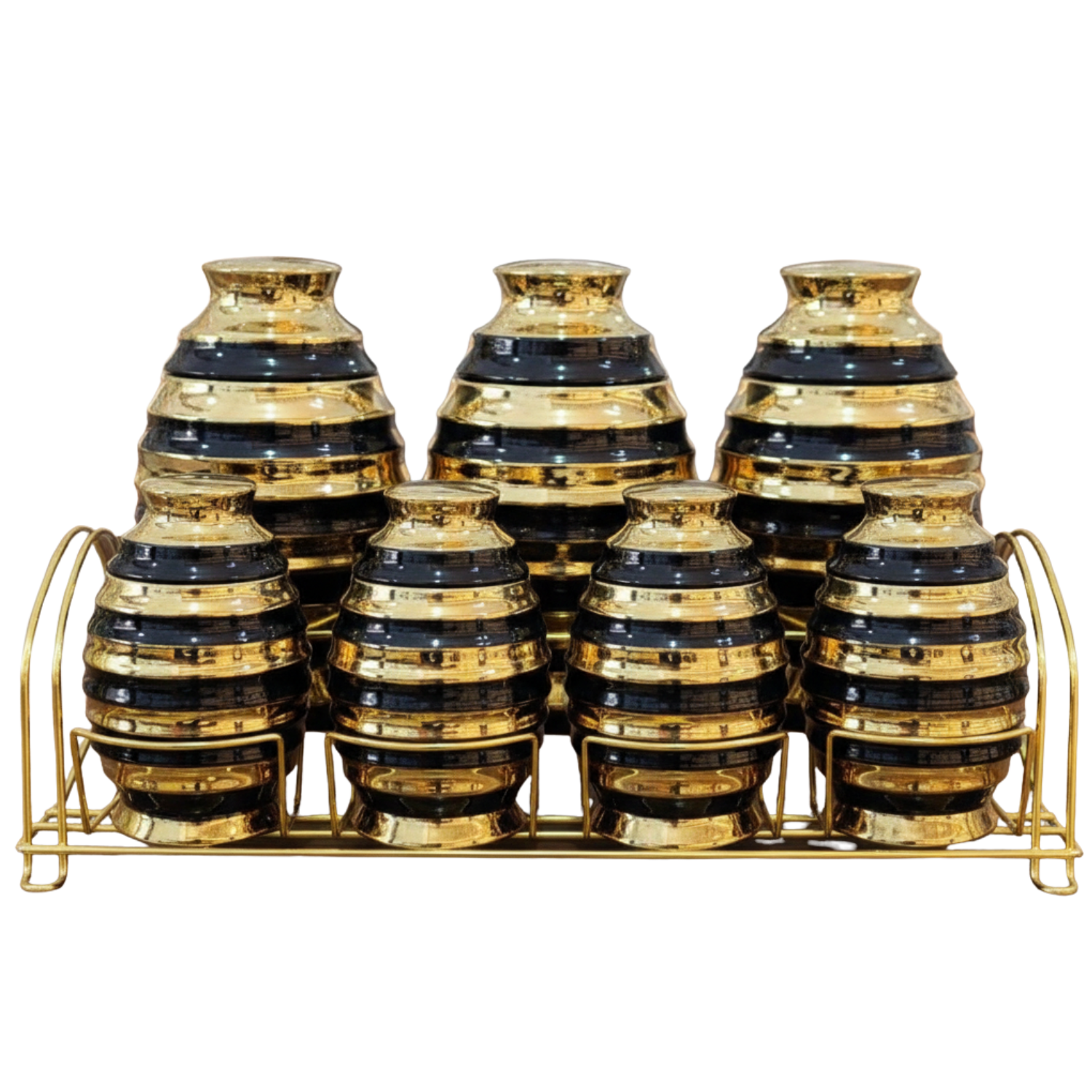 أدوات مطبخ (5) طقم توابل بورسلين مستورد بالحامل - الصورة 1