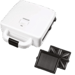 ماكينة صنع الساندويتشات smp94، 2 في 1 من كينوود - لون أبيض