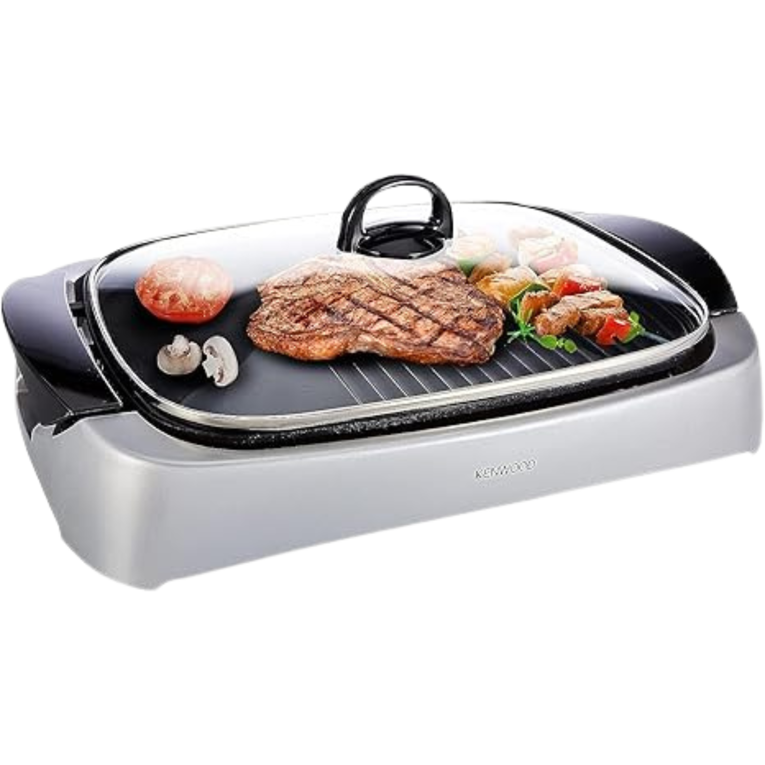 تصميم بدون عنوان - 2025-10-11T192135.082 Kenwood Health Grill 2000 Watts With Glass Lid, Silver HG266 - Image 1