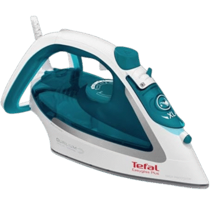 مكواة ايزي جليس بلس FV5718 من تيفال ، مكواة بخار 2400 وات، لون تركواز أبيض