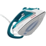 مكواة ايزي جليس بلس FV5718 من تيفال ، مكواة بخار 2400 وات، لون تركواز أبيض - الصورة 2