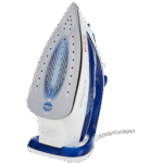 ⁦مكواة بخار إيزي جليس بقاعدة دوريليوم بتقنية آير جلايد من تيفال، 2400 وات، أزرق/أبيض، FV5715M0⁩ - الصورة ⁦2⁩