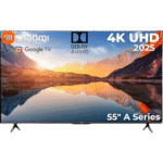 تلفزيون شاومي A-55-2025TV 4K UHD 2025 جوجل تي في مقاس 55 بوصة، أسود