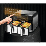 ⁦قلاية هوائية رقمية 2 درج  1700 وات سعة 4 لتر + 4 لتر من بلاك اند ديكر DZAF1700-B5⁩ - الصورة ⁦4⁩