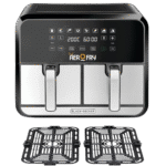 ⁦قلاية هوائية رقمية 2 درج  1700 وات سعة 4 لتر + 4 لتر من بلاك اند ديكر DZAF1700-B5⁩ - الصورة ⁦2⁩