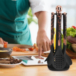 ⁦أدوات مطبخ من السيليكون مجموعة من 7 قطع، تصميم عصري للاستخدام المنزلي⁩ - الصورة ⁦3⁩