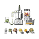 محضر طعام مالتي برو اكسبرس من كينوود وعاء سعة 3.0 لتر  1000 وات FDP65.880SI فضي