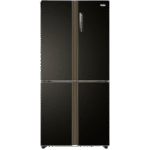 ثلاجة 4 أبواب (فريزر سفلي) انفرتر تبريد فائق سعة 502 لتر من هاير - لون أسود جلاس، HRF-530TDBG