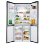 ⁦ثلاجة 4 باب (فريزر سفلي) انفرتر تبريد فائق سعة 502 لتر من هاير - لون أسود جلاس، HRF-530TDBG⁩ - الصورة ⁦4⁩