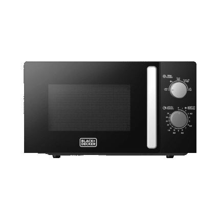 Black & Decker Solo Microwave Oven, 20 Litres,700W, 5 Power levels,Defrost Function and 35 minutes timer,255mm Glass Turntable,Uniform Cooking,Easy Clean Cavity,Black-MZ2005P-B5