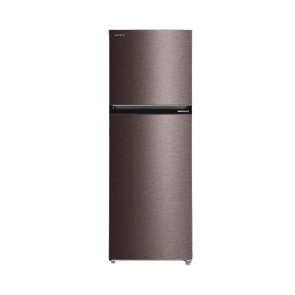 ثلاجة توشيبا سعة 338 ليتر بمحرك انفرتر، بلون رمادي لامع RT468WE