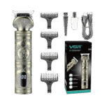 ماكينة حلاقة الشعر الاحترافية الاحترافية V-962 من في جي ار، كابل شحن USB و4 امشاط توجيه للرجال، وقت تشغيل 200 دقيقة، بطارية ليثيوم ايون 1200 مللي امبير في الساعة