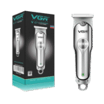 VGR Men's Cordless Professional Hair Clipper Runtime: 120 Min Trimmer with 3 Guide Combs (Silver), Standard