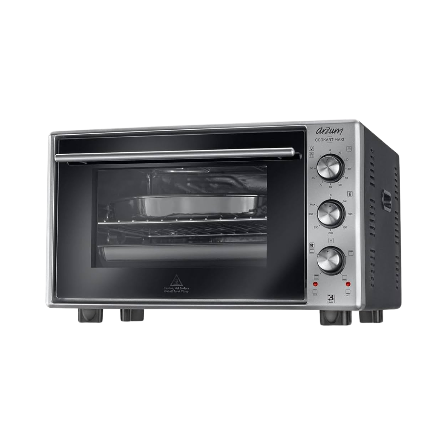 6 ارزوم - فرن كهربائى 50 لتر - كروم - AR2002 - الصورة 1