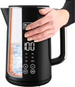Black & Decker Kettle 1.7L, Touch Screen Digital Display, Double-Wall Construction, 6 preset Temperature Settings 2200 W,30 Min Keep Warm, Auto Off, JCD200-B5 - Image 7