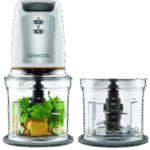 Mini Chopper Easy Chop Quad Blade Chopper with 2 Bowls, Dual Speed, Mayonnaise Attachment, Ice Crushing, 500W Motor, Dishwasher Safe, Anti-Slip Base – International Warranty – CHP61.200WH - Image 3