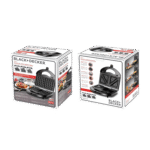 ⁦ماكينة صنع الوافل والشواية والساندويتشات 3 في 1 قابلة للتبديل بقدرة 780 واط من بلاك اند ديكر، لون فضي اسود، موديل TS2130-B5⁩ - الصورة ⁦2⁩