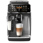 PHILIPS Bean-to-Cup Espresso Machine - LatteGo Milk Frother, 8 Coffee Variaties, Intuitive Display, Black (EP4346/70)