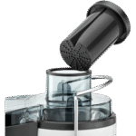 ⁦عصارة عصير طراز JE600-B5 سعة 600 وات مع 2 تحكم في السرعة 65 ملم من بلاك اند ديكر، مع وعاء تغذية كبير سعة 1.5 لتر، وعاء جمع العصير سعة 500 مل، وفلتر ستانلس ستيل امنة للغسل في غسالة الاطباق⁩ - الصورة ⁦4⁩