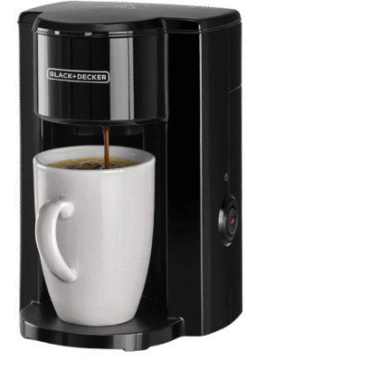 ماكينة تحضير القهوة من بلاك اند ديكر DCM25N-B5، اسود - كوب واحد، البولي بروبلين بورسلين
