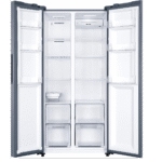 ⁦ثلاجة بابواب متجاورة (بابان) من هاير، فضي، 490 لتر، عاكس كهربائي⁩ - الصورة ⁦4⁩