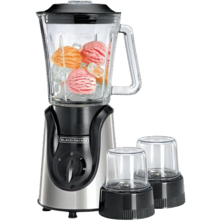 Black & Decker 1.5L Blender with 2 Grinding Mills Black
