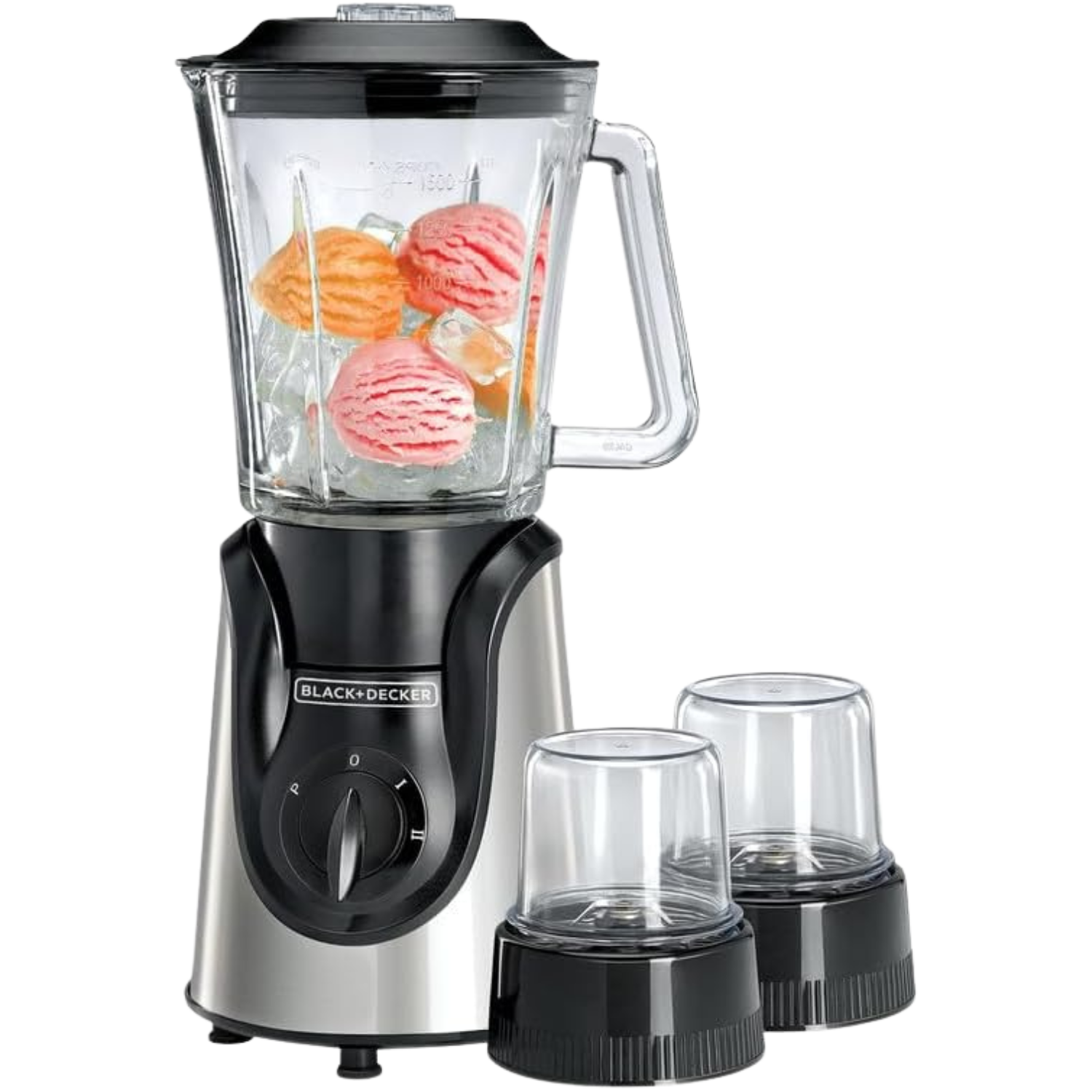تصميم بدون عنوان (2) Black & Decker 1.5L Blender with 2 Grinding Mills Black - Image 1
