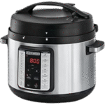 Black+Decker Smart Steam Pot, 1350W, 9 In 1, 10 L, Smart Programmable Electric Pressure Cooker, Black/Silver - Pcp1010-B5