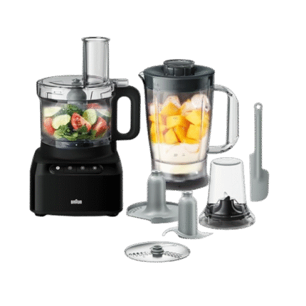 Braun PureEase Food Processor, 800 Watts, Black