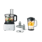 براون اف بي 3131 محضر طعام ابيض بقدرة 800 وات خلاط 1.2 لتر وعاء تحضير سعة 2.1 2 زر سرعة وزر نبض