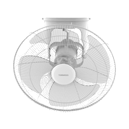 مروحة اوربت من تورنيدو 16 بوصة، 4 ريش، بلون أبيض TOF-49Y