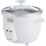جهاز طهي الارز سعة 0.6 لتر/ 2.5 كوب من بلاك اند ديكر، ابيض - RC650-B5 - الصورة 2
