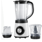 خلاط كهربائي بمطحنة ومفرمة من تورنيدو TBL-500W، ، 1.5 لتر، اسود وابيض، 600 واط