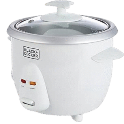 Black+Decker 0.6 L/ 2.5 Cup Rice Cooker, white - RC650-B5