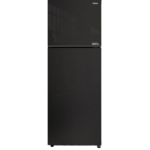 ثلاجة ببابين مع نظام تبريد زون بصندوق فريش بوكس وفلتر بتقنية ديو وعاكس انفرتر مزدوج 357 لتر من هاير - لون أسود معدني، HRF-380TMBM